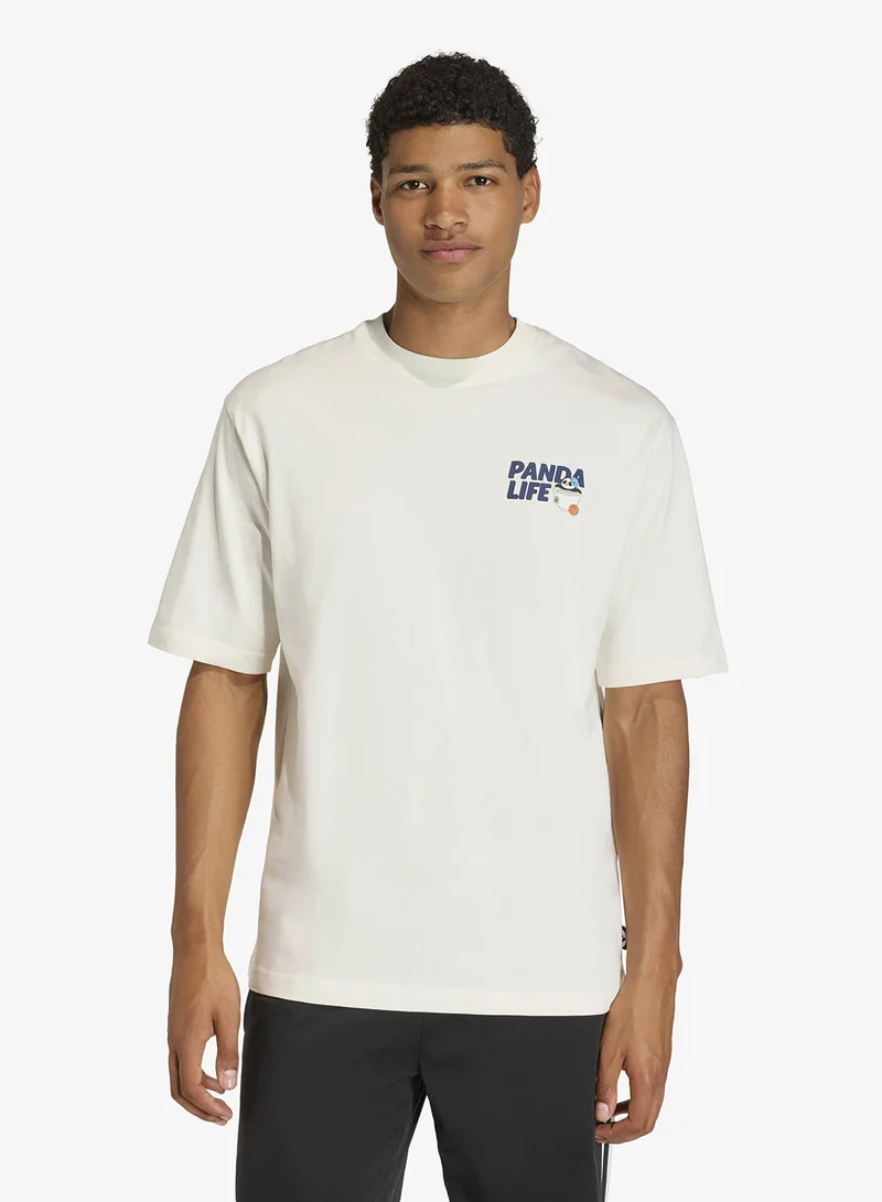Panda Chill Hoop Graphic T-Shirt