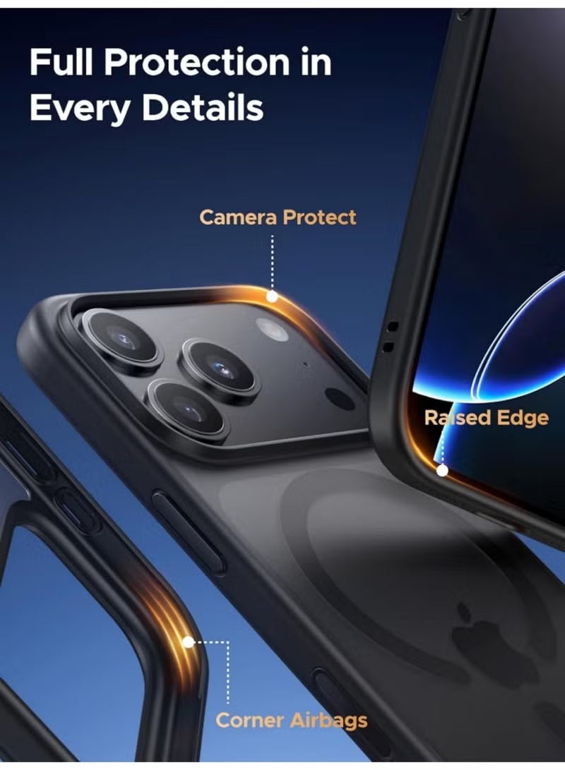 جاجيك Magnetic Case for iPhone 17 Pro Compatible with MagSafe | Mil-Grade Drop Shockproof Slim Frosted Phone Cover | Durable Anti-Scratch Slim Protective Case | Black Magnetic iPhone 17 Pro Case for Everyday Use | Ultra-Slim Lightweight Protective Shell - Image 5