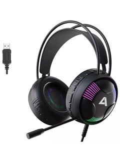 ACESTEK AH11  7.1 Surround Sound PS4 Headset with Microphone, For Games, PC Headphones, Heavy Bass, Telescopic, Noise Isolation, Wired, FPS Compatible, LED Light