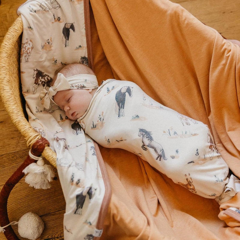 Copper Pearl Swaddle Blankets for Newborns Soft Stretchy Receiving Blankets for Boys and Girls Large 46 x 46 Inch Baby Blankets Lightweight and Breathable Swaddles Montana - Image 5