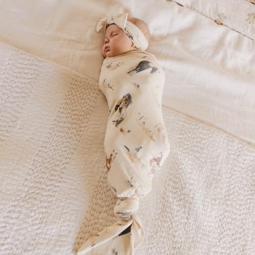 Copper Pearl Swaddle Blankets for Newborns Soft Stretchy Receiving Blankets for Boys and Girls Large 46 x 46 Inch Baby Blankets Lightweight and Breathable Swaddles Montana - Image 3
