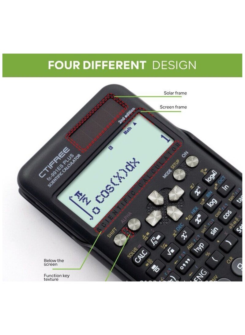 Generic - FX-991esplus2nd Function Calculator Scientific Calculator Matrix Complex Solution Equations - Black - Image 1
