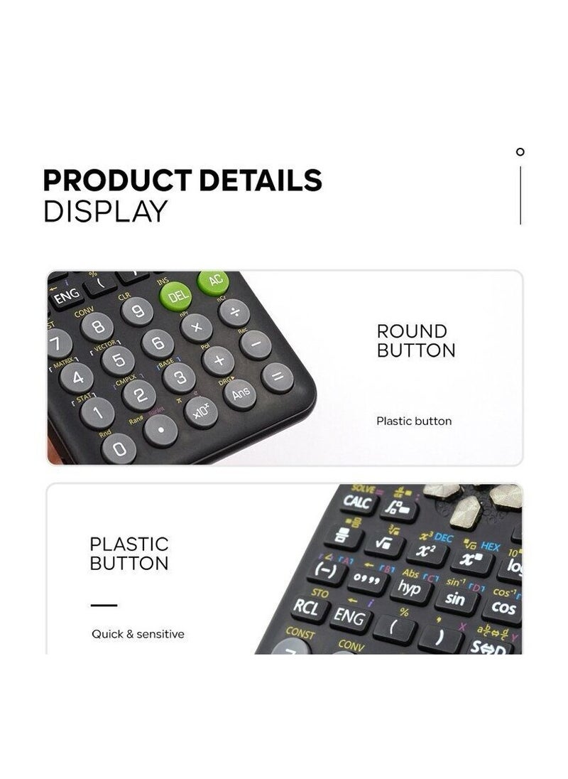 Generic - FX-991esplus2nd Function Calculator Scientific Calculator Matrix Complex Solution Equations - Black - Image 1