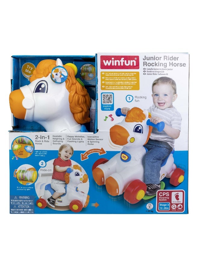 WinFun Multi-Color Junior Rider Rocking Horse - Image 1