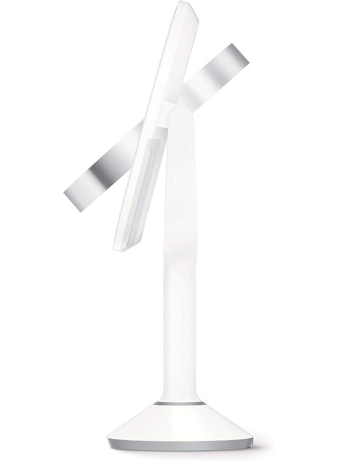 simplehuman مرآة بسيطة إنسان ثلاثية الاستشعار، بيضاء. نظام إضاءة Tru Lux. تكبير 10X / 5X / 1X. خالية من التشويه. قابلة للشحن. بدون سلك. مستشعر حركة. - Image 5