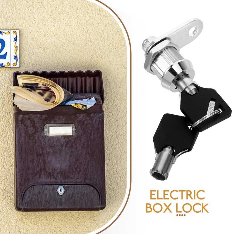 Dual Cam Drawer Lock Set With Keys For File Cabinets Cupboards Home Office Security - Image 4