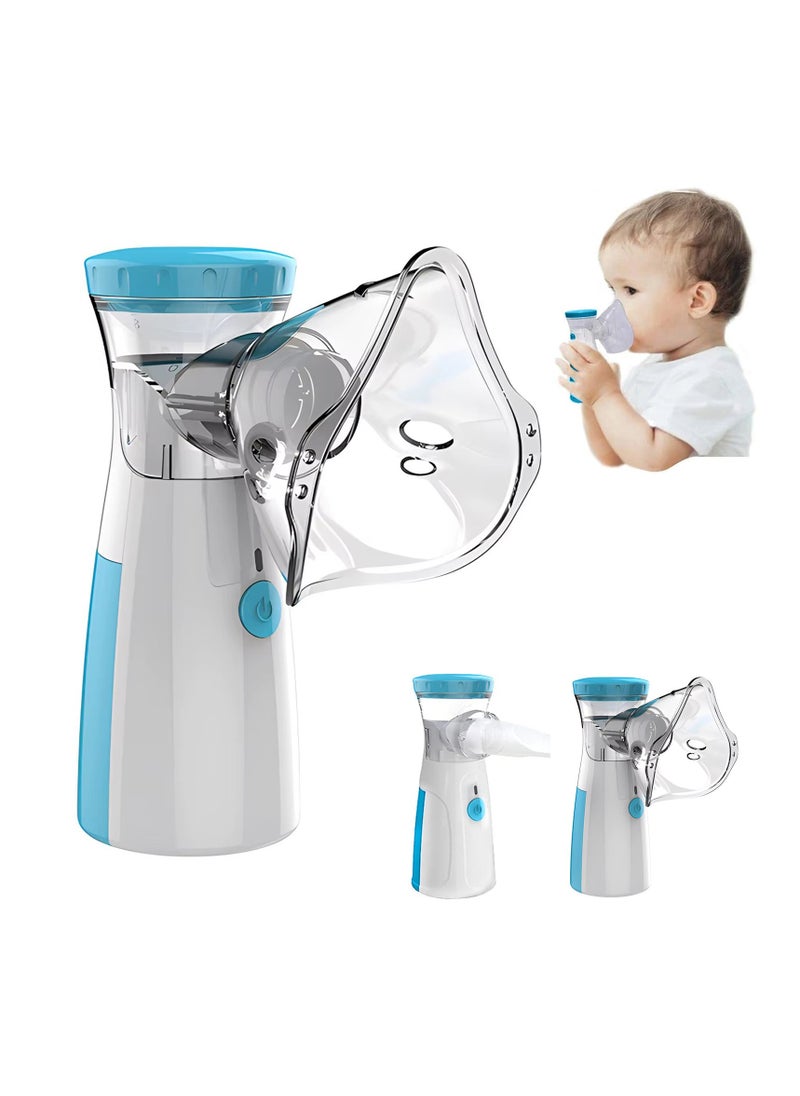 ADAK Portable Handheld Mesh Inhaler – Automatic Inhalator for Adults and Kids, Compact Ultrasonic Humidifier for Home and Travel, Complete with Masks and Mouthpieces for Convenient Steam Therapy (ASSORTED COLOR)  - Image 1