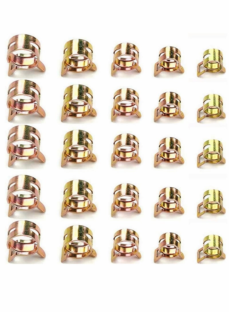 SYOSI 75Pcs Spring Hose Clip, Silicone Hose Water Hose Fuel Hose Clip, Reusable Multi Size 6mm 7mm 8mm 9mm 10mm - Image 5