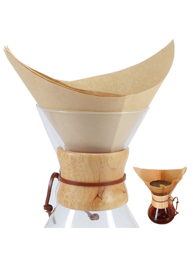 BYKITCHEN BYKITCHEN Pour Over Coffee Filter, Squares, Natural Unbleached Disposable Coffee Filter Papers for Pour Over Coffee Maker Drippers and More(Set of 50 & Fit for 3-10 Cups)  - Image 1