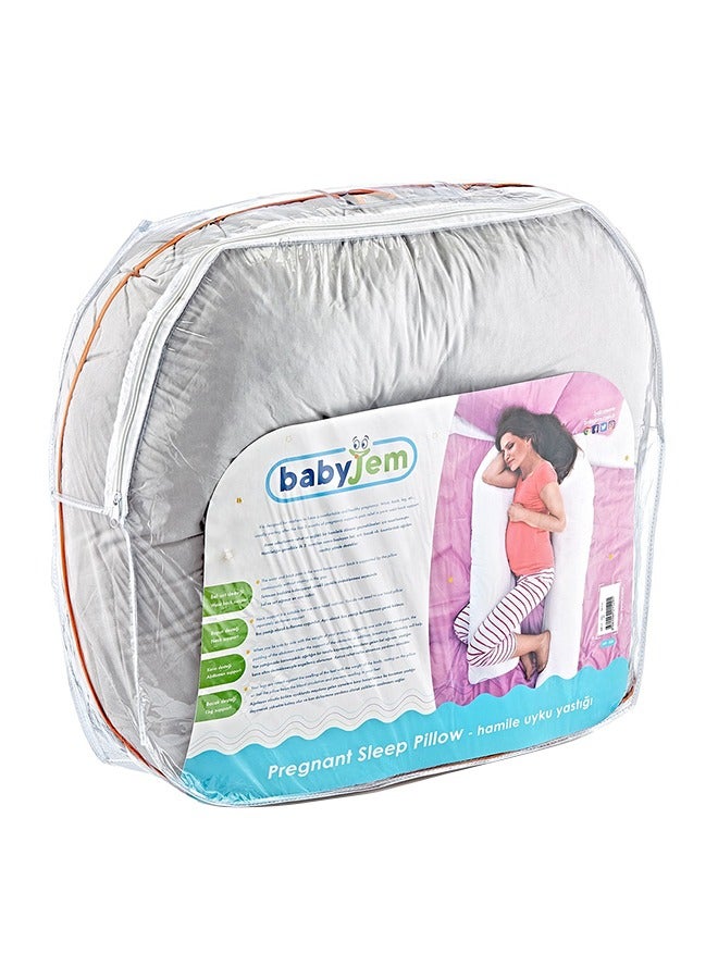BabyJem Pregnancy Sleeping Pillow - Grey  - Image 1