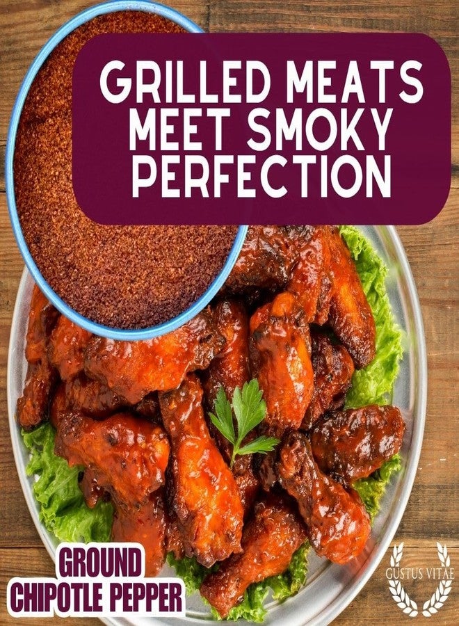 GUSTUS VITAE Ground Chipotle Powder | All Natural | Non GMO | 1.7 oz | Hand Crafted | Gourmet Spice | Small Batch | Ultra Premium | GLP-1 Friendly | Artisanal Rub | Single Ingredient Seasoning | Magnetic Tin | Gustus Vitae - Image 3