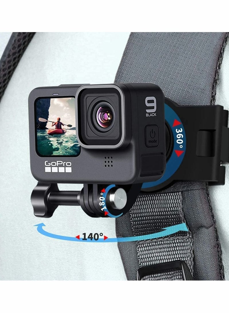 كابتن تيك Backpack Strap Mount Adjustable Camera Shoulder Mount, Which Compatible with Most Action Camera KSA | Riyadh, Jeddah - Image 4