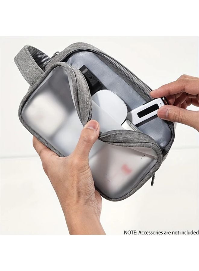 Grey S Model Transparent Storage Bag for Digital Accessories Data Cables Headphones - Image 4