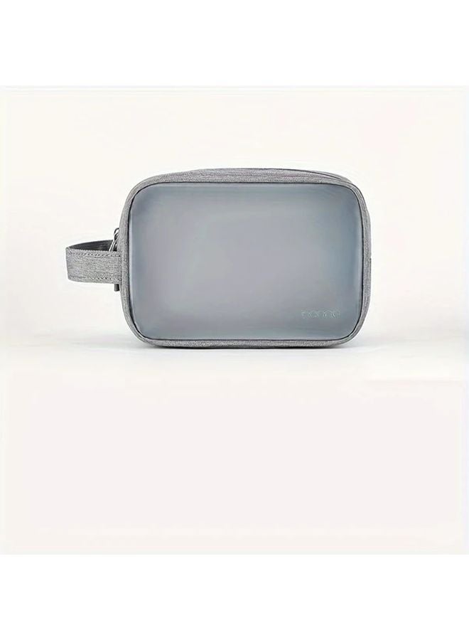 Grey S Model Transparent Storage Bag for Digital Accessories Data Cables Headphones - Image 1