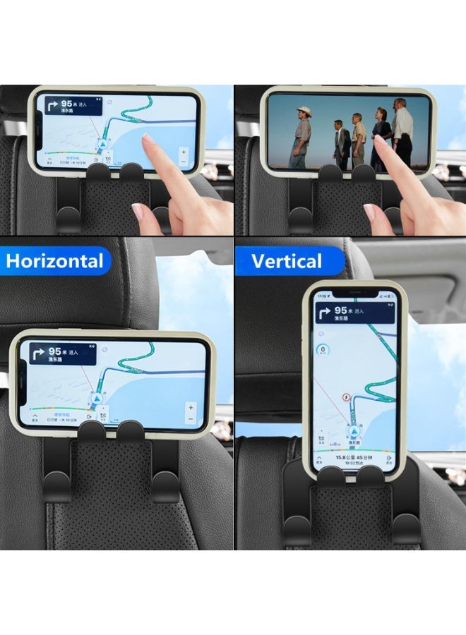 jaexest 2 Pcs Car Seat Headrest Hooks – 4 in 1 Durable Seat Back Hanger – Car Backseat Phone Holder – Universal Auto Backseat Hanger for Wallet, Coat, Umbrella, Grocery Bag, Handbag - Image 4