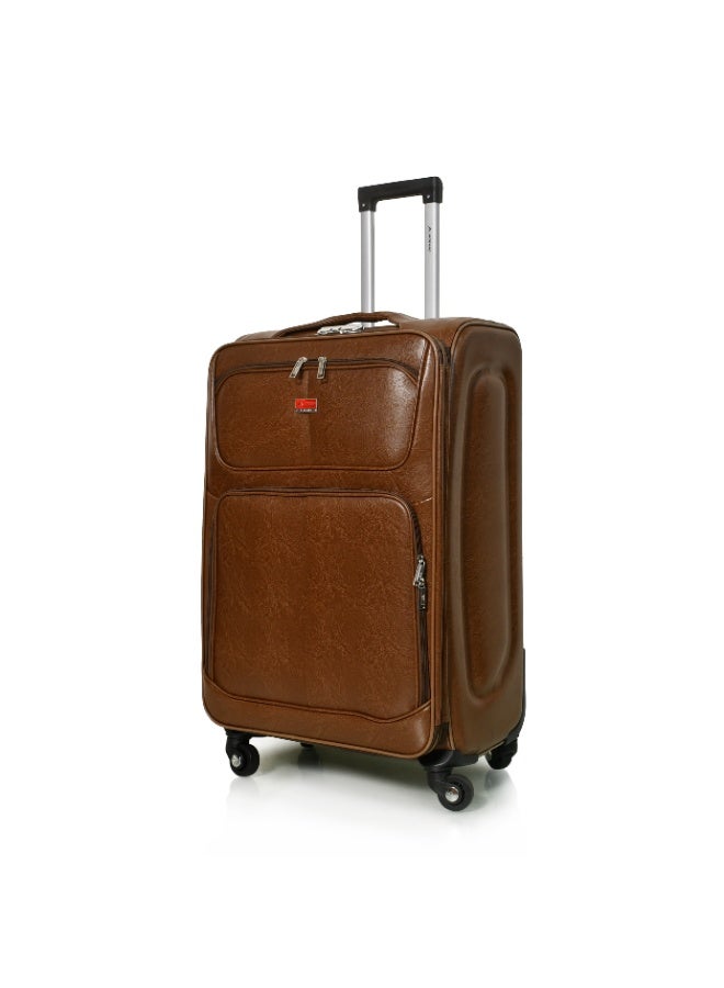 مورانو طقم شنط سفر من مورانو جلد مكون من 3 قطع مقاس 28/24/20 بوصة لون بني غامـق - Image 3