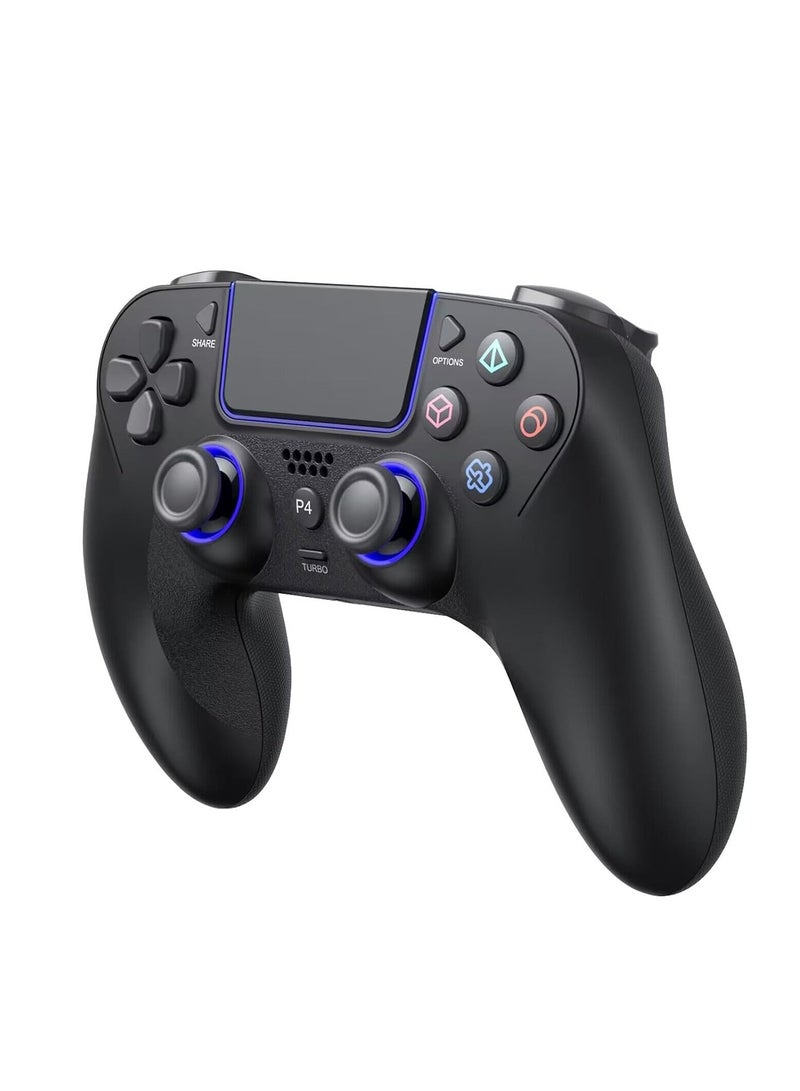 وحدة تحكم لاسلكية متوافقة مع أجهزة PS4/PS3/Switch/PC/Android/iOS، مع ضوء RGB، ومشغلات تأثير Hall، ووظيفة قابلة للبرمجة - أسود - Image 2