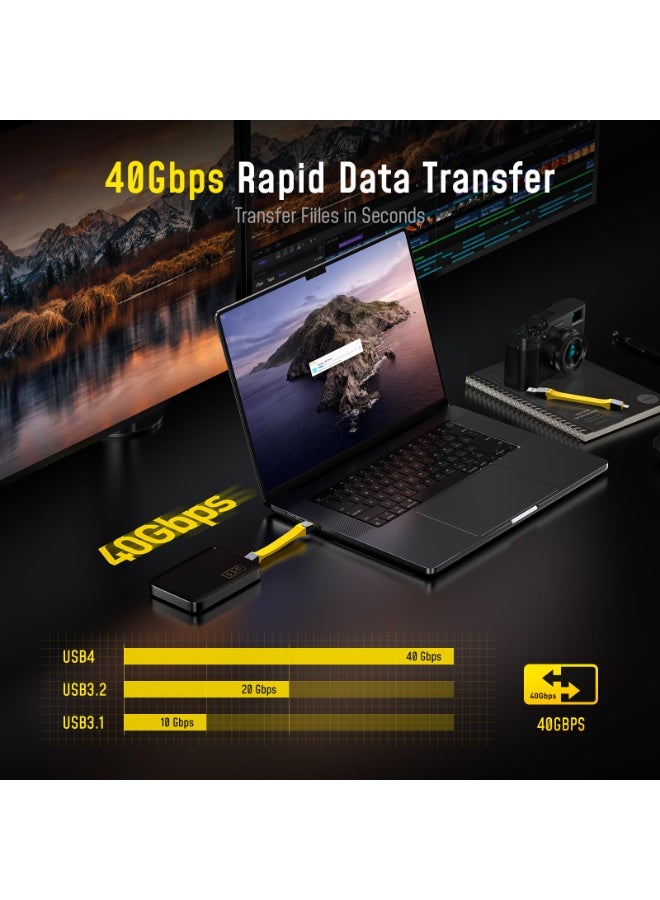 AOHI The Future 4-in-1 Splicable USB4 / PD 3.1 Racing Cable Set – 240W Fast Charging, 40 Gbps Data Transfer, 8K UHD Display, Compatible with MacBook Pro, Laptops, Hubs, Docking Stations, and iPhone 17 Pro Max - Image 4