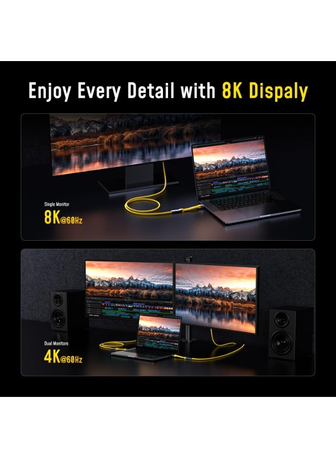 AOHI The Future 4-in-1 Splicable USB4 / PD 3.1 Racing Cable Set – 240W Fast Charging, 40 Gbps Data Transfer, 8K UHD Display, Compatible with MacBook Pro, Laptops, Hubs, Docking Stations, and iPhone 17 Pro Max - Image 5