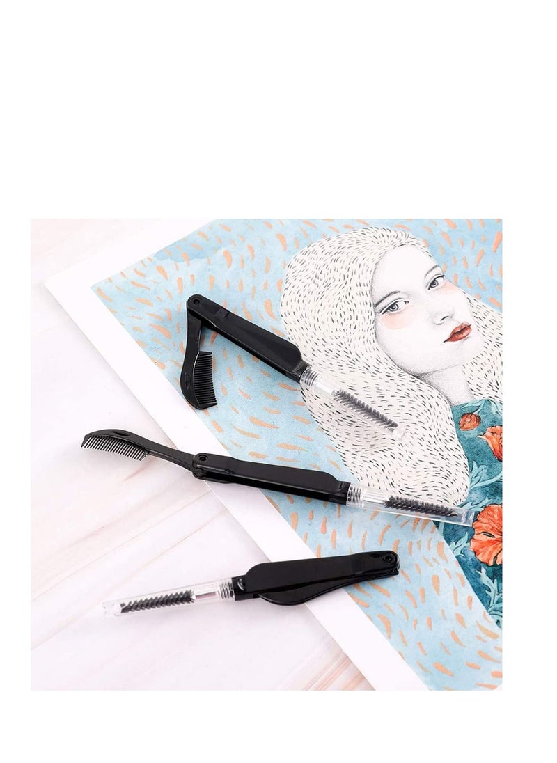 Folding Eyelash Comb 6 Pieces Eyebrow Comb Teeth Eyelash Separator Eyebrow Brushes Professional Tool for Define Lash  Brow
