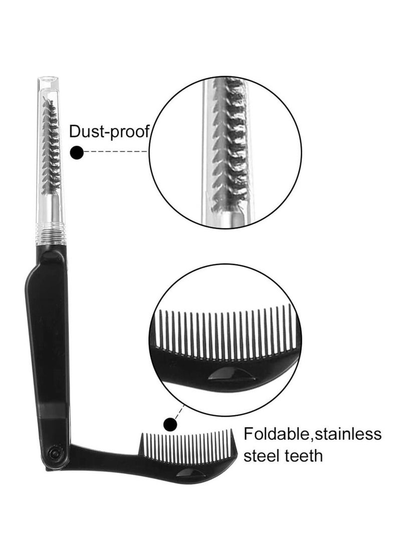 Folding Eyelash Comb 6 Pieces Eyebrow Comb Teeth Eyelash Separator Eyebrow Brushes Professional Tool for Define Lash  Brow