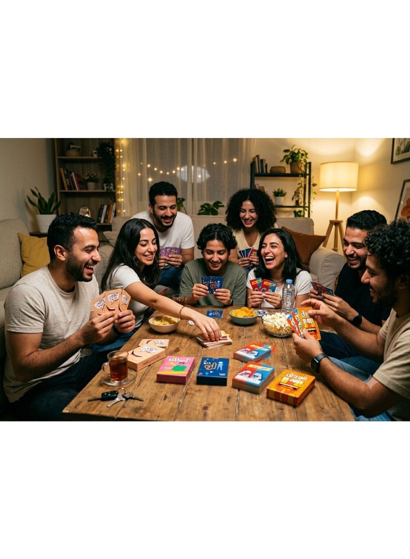 5 in 1 Card Game Set, Entertainment and Educational Group Games for Family and Friends Assorted Game - Image 3