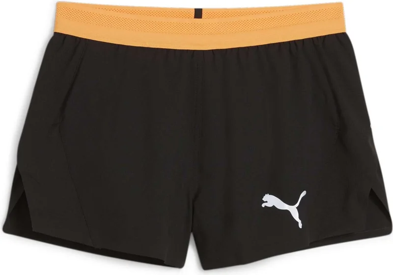 PUMA Women's Black-Sun Stream Run Ultraweave Velocity 3" Split Short W Black Women's Shorts