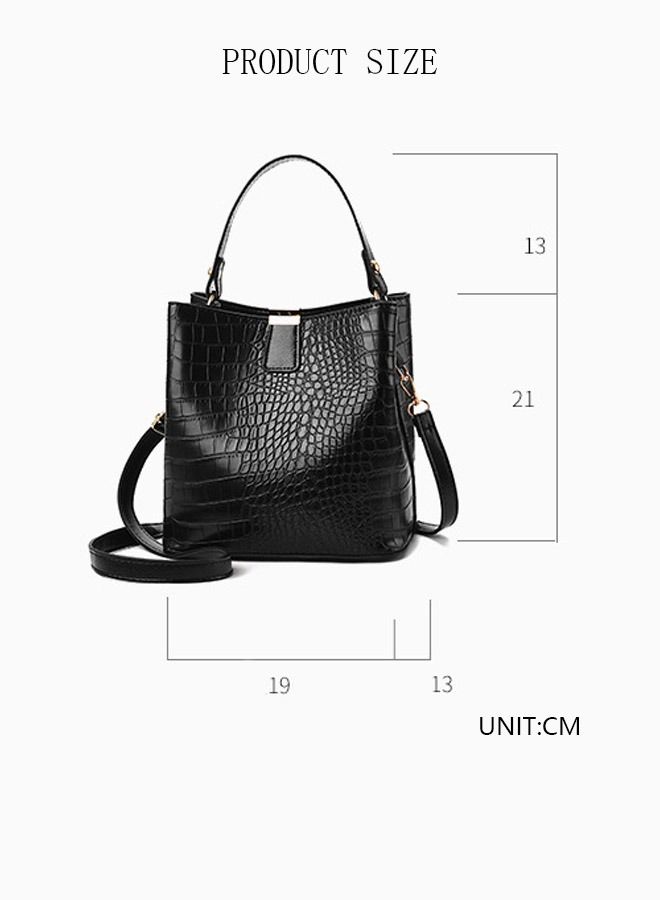 DUNISO Bucket Bags and Purses For Women Hobo and Shoulder Handbags with 2 Detachable Straps Womens Elegant Crossbody Bags with Large Capacity Gift for Mother Girl Friend Wife Black - Image 4