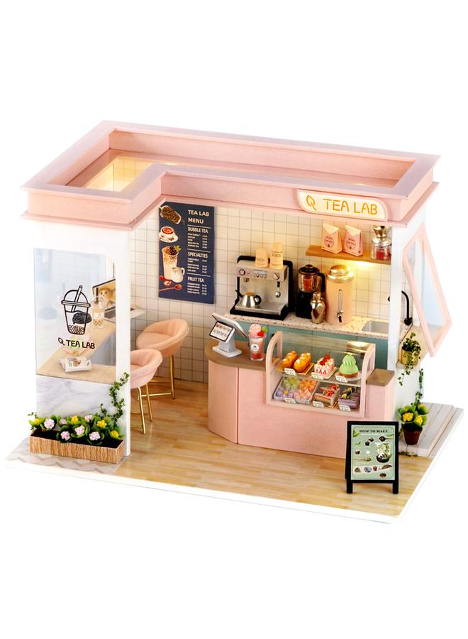 Bluejw Korean Style Ins Style Shop Street View Cabin Diy Sunshine Milk Tea Shop Smile Light Restaurant Handmade Small House - Image 1