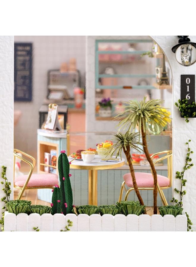Bluejw Korean Style Ins Style Shop Street View Cabin Diy Sunshine Milk Tea Shop Smile Light Restaurant Handmade Small House - Image 5