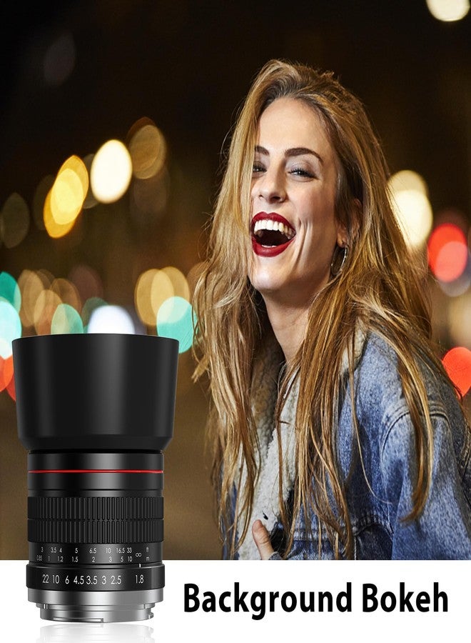BENOISON 85mm Lens for Canon RF - 85mm f1.8 Portrait Lens Manual Focus(MF) for Canon EOS R/Ra/RP/R3/R5/R5 C/R6/R6 Mark II /R7/R8/R10/R50/R100 Mirrorless Camera (for Canon R-Series) - Image 4