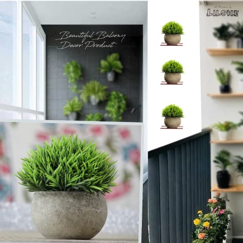 Lilone Artificial Green Grass with Pot for Home Decor (Color Green, Size 5 Inch) (2) - Image 4