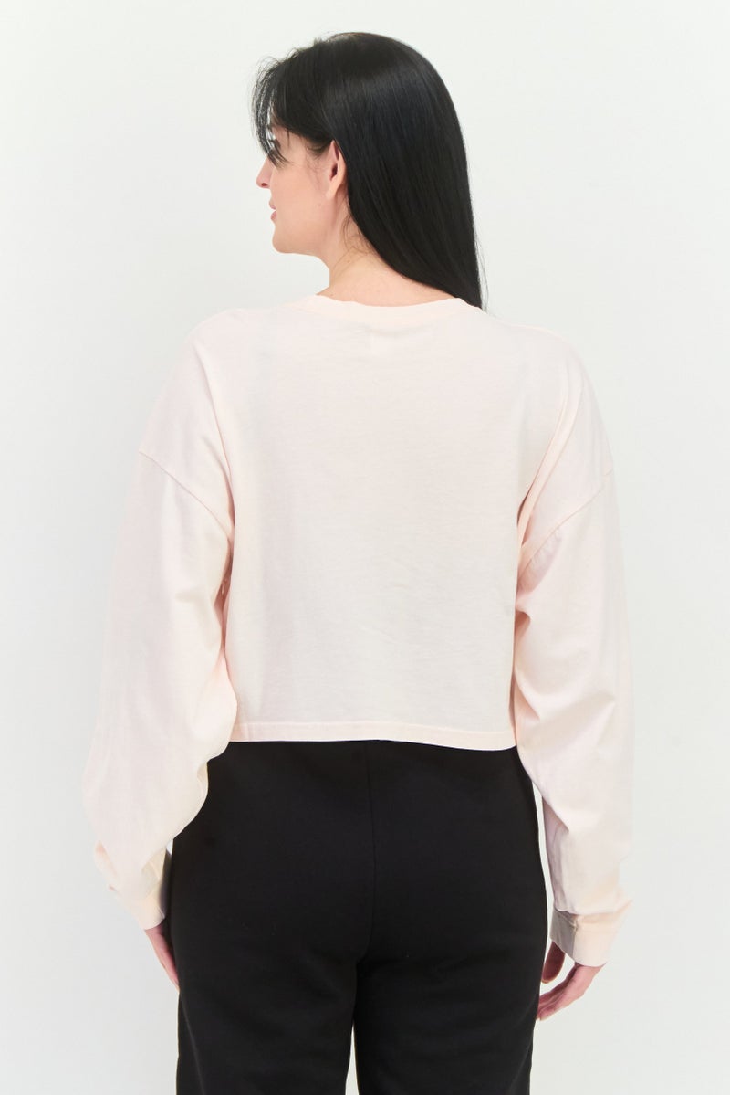 Reebok Women Sportswear Fit Long Sleeve Outdoor Sweatshirt, Pink - Image 3