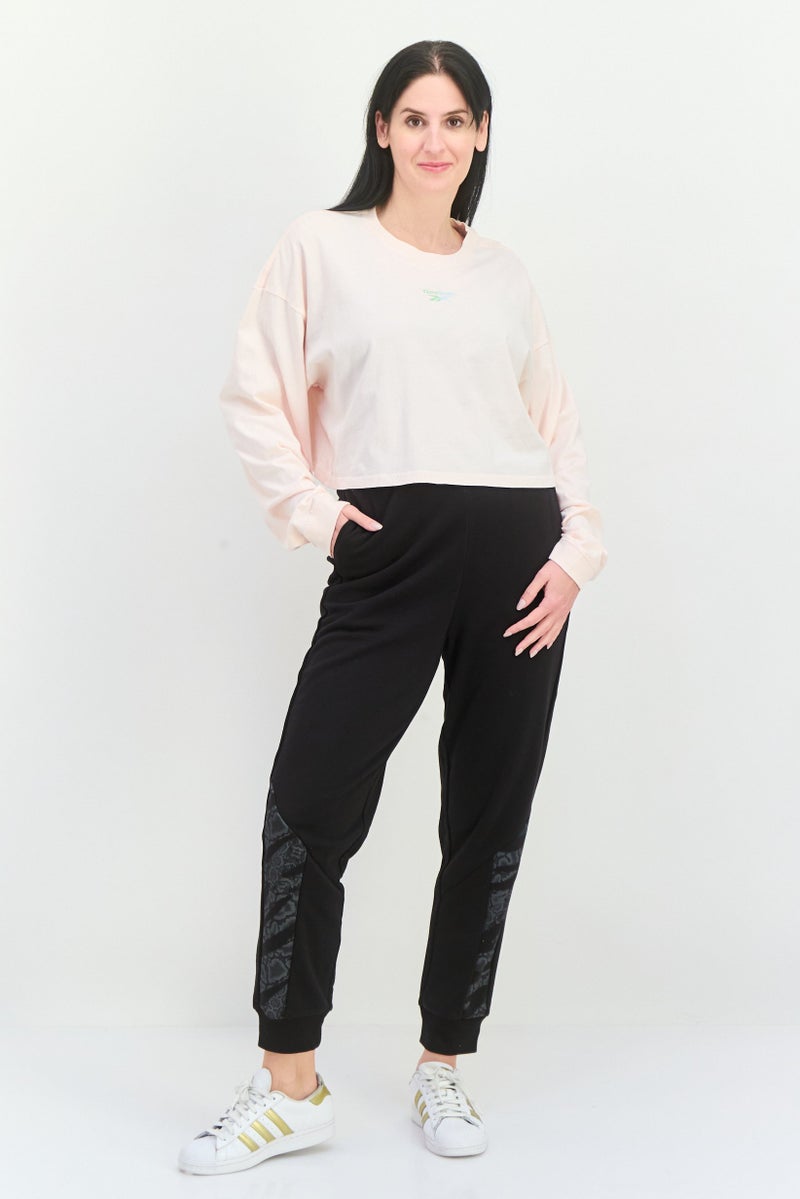 Reebok Women Sportswear Fit Long Sleeve Outdoor Sweatshirt, Pink - Image 4