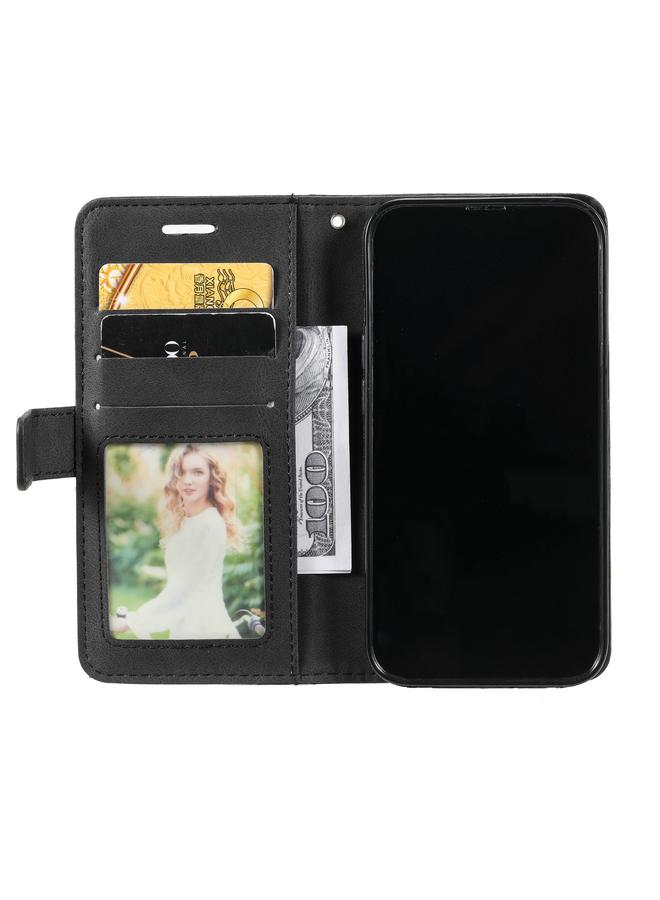 Zaboon Case For iPhone 13 Pro Max Skin Feel Splicing Horizontal Flip Leather Phone Case - Image 4