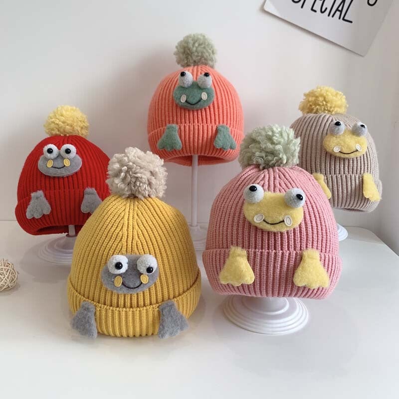 Winter Beanie Unisex Outdoor Double Layer Fleece Warm Knitted Hat - Image 3