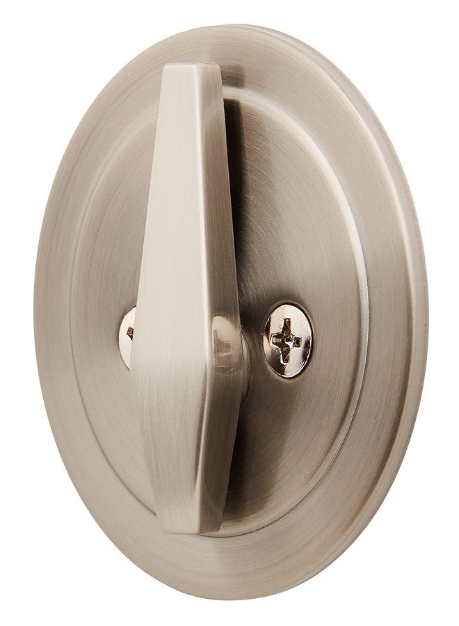 BRINKS - Bell Style Keyed Entry Door Knob and Single Cylinder Deadbolt Set, Satin Nickel - Image 3