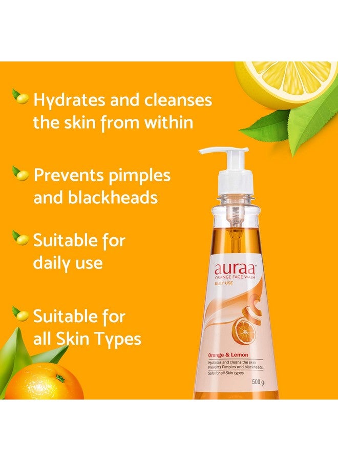 Auraa Orange Face Wash Pimple Control for all Skin types - 500 grams - Image 4