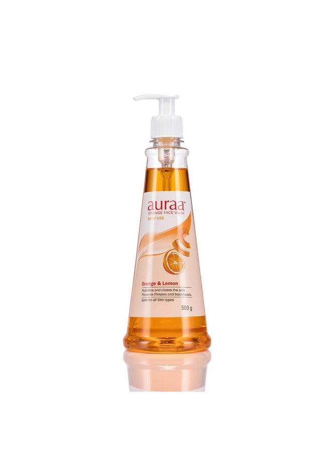Auraa Orange Face Wash Pimple Control for all Skin types - 500 grams - Image 1