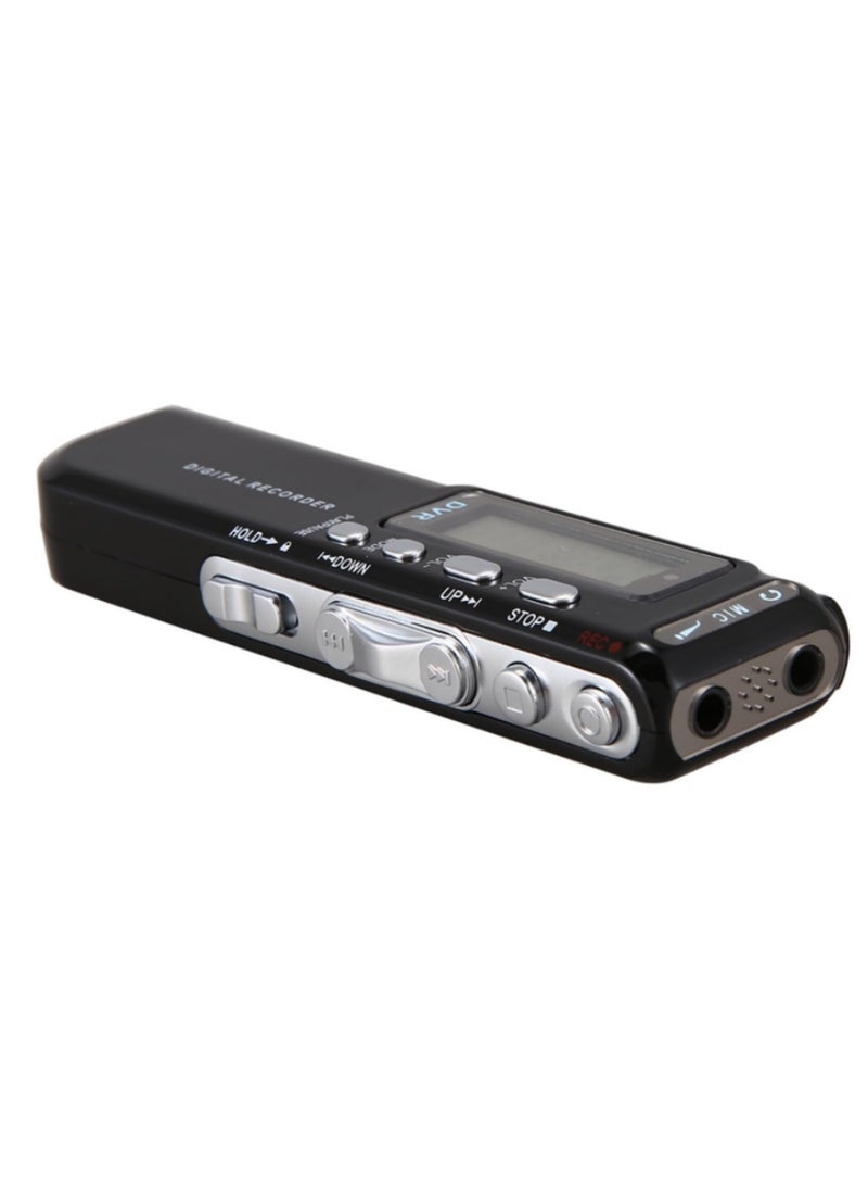 1pcs 8GB Voice Activated Portable Recorder Digital Audio Recorder with MP3 Player Telephone & Line-in Recording for Lectures Meetings Interviews -Black - Image 3