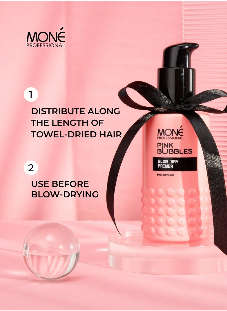 MONE Professional Blow Dry Primer - For Smoothness And Hair Density, Pre-styling Care, Adds Smoothness And Thickness, Makes Hair Manageable And Fuller, Light Hold With Heat Protection, Perfumed With Velvet Scent, 150ml  - Image 4
