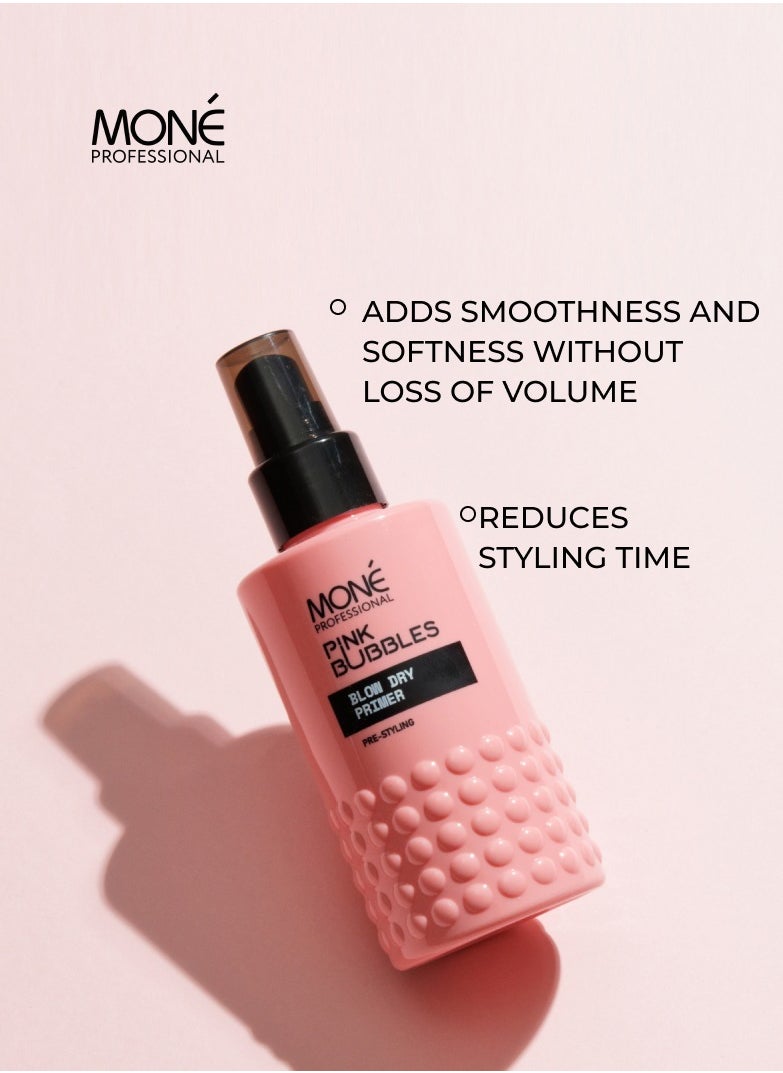 MONE Professional Blow Dry Primer - For Smoothness And Hair Density, Pre-styling Care, Adds Smoothness And Thickness, Makes Hair Manageable And Fuller, Light Hold With Heat Protection, Perfumed With Velvet Scent, 150ml  - Image 3