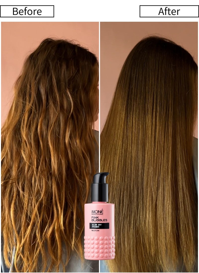 MONE Professional Blow Dry Primer - For Smoothness And Hair Density, Pre-styling Care, Adds Smoothness And Thickness, Makes Hair Manageable And Fuller, Light Hold With Heat Protection, Perfumed With Velvet Scent, 150ml  - Image 2