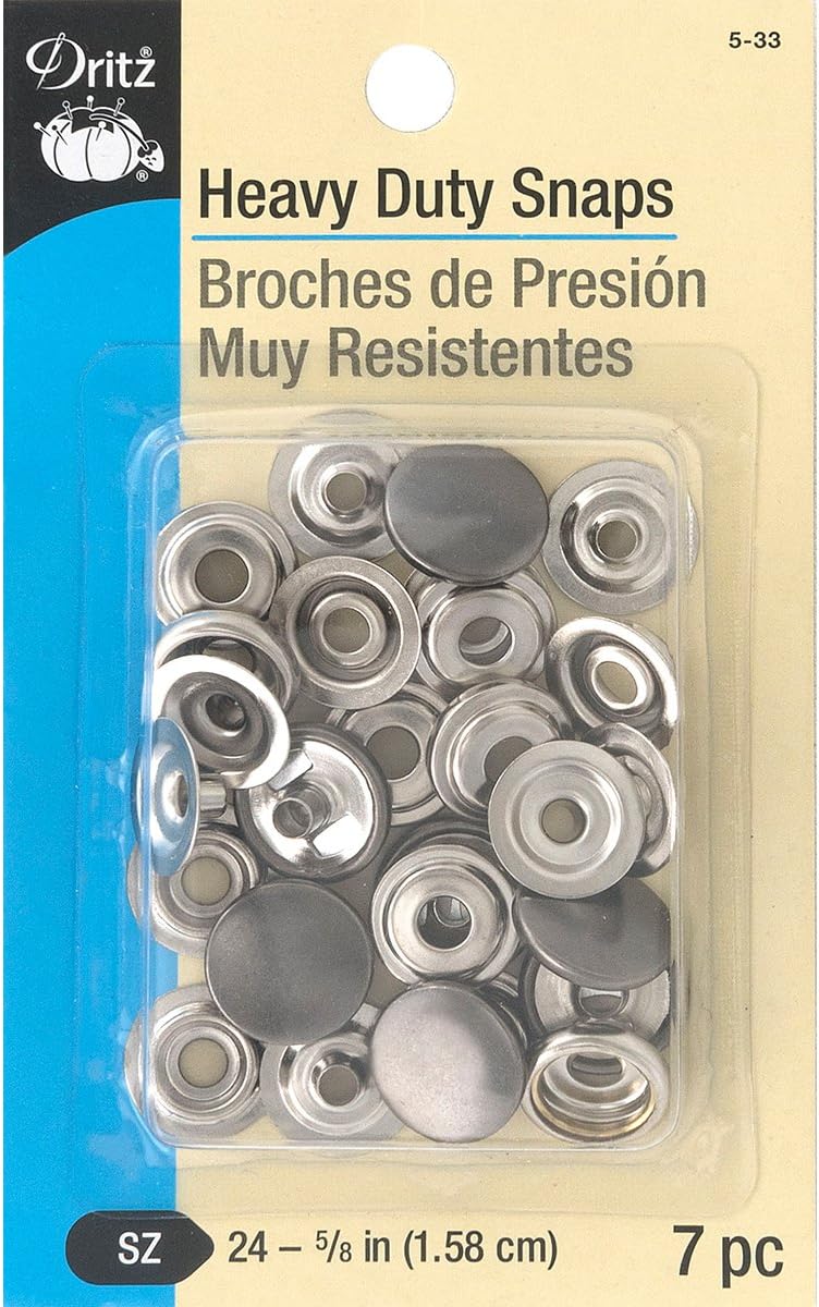 Dritz 533 Heavy Duty Snaps Gunmetal Size 24 58Inch 7Sets - Image 2