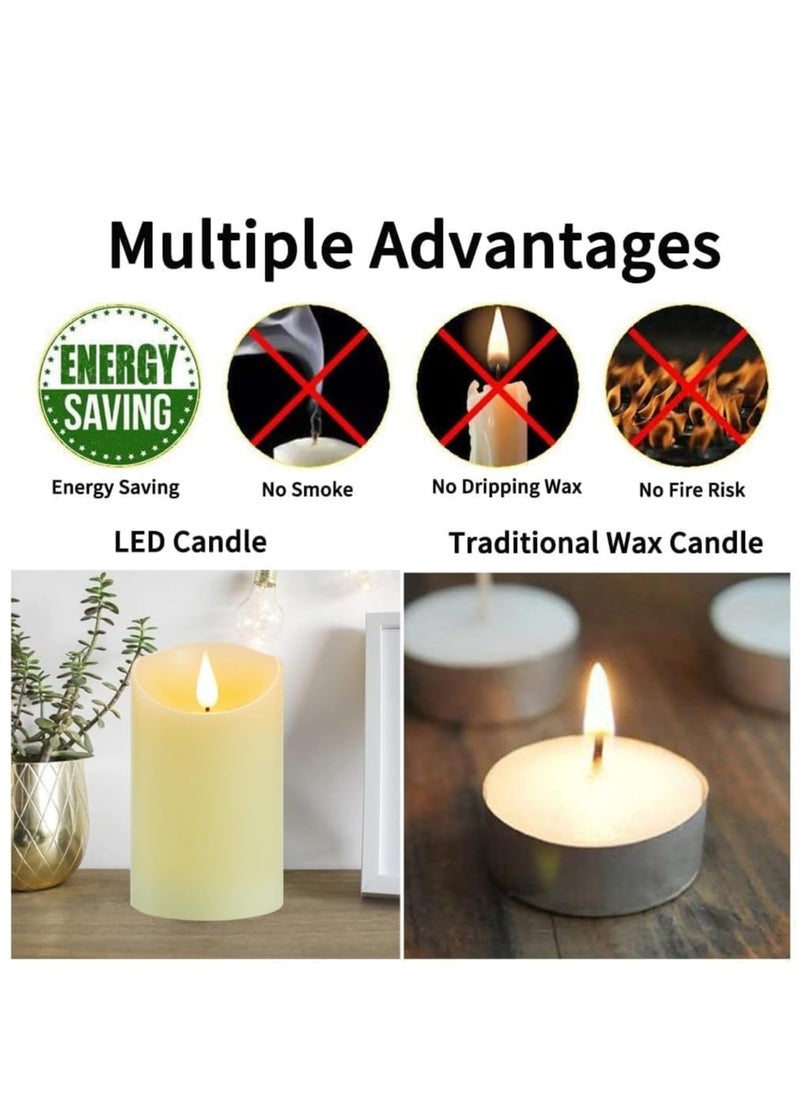 Plan A Decorative LED Candle 12.5cm Tall Battery Operated Smokeless Moving Flame, Warm and Elegant for Bedroom, Living Room, Kitchen, Shelf, Ideal for Valentine's Day, Wedding, Special Occasion (1)  - Image 3