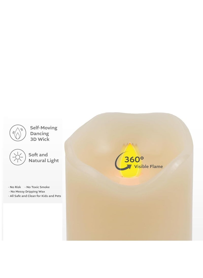 Plan A Decorative LED Candle 12.5cm Tall Battery Operated Smokeless Moving Flame, Warm and Elegant for Bedroom, Living Room, Kitchen, Shelf, Ideal for Valentine's Day, Wedding, Special Occasion (1)  - Image 5