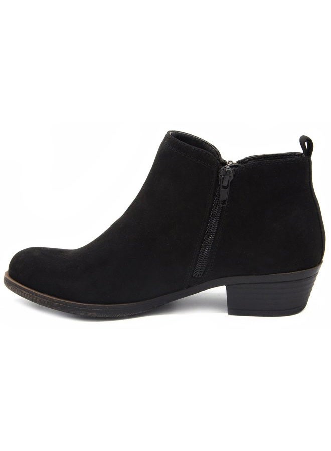 London Fog Women's Tina Ankle Bootie, Black Fx Sde, 6 - Image 4