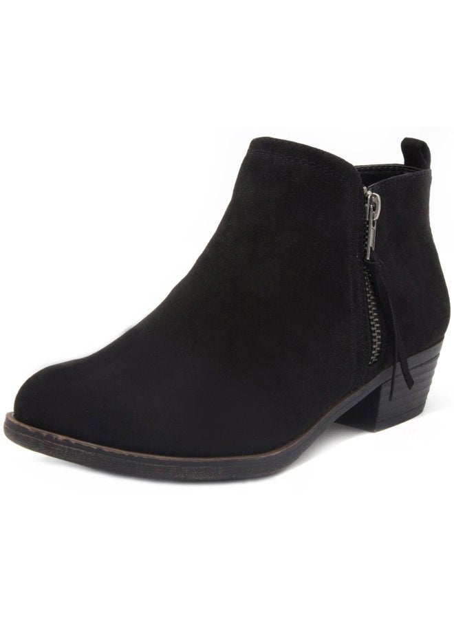 London Fog Women's Tina Ankle Bootie, Black Fx Sde, 6 - Image 1
