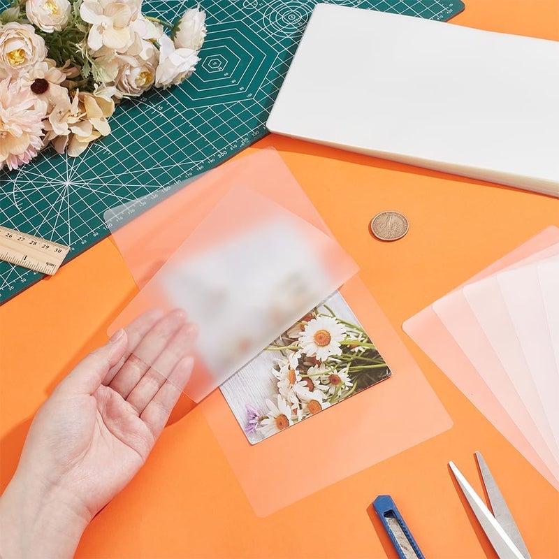 NBEADS 100Pcs Plastic Laminating Pouches, Thermal Laminating Sheets Photo Protecting Sheets for Photos and Notes, 10.43x5.28x0.004 inch - Image 4