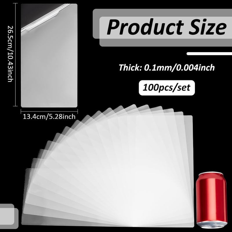 NBEADS 100Pcs Plastic Laminating Pouches, Thermal Laminating Sheets Photo Protecting Sheets for Photos and Notes, 10.43x5.28x0.004 inch - Image 2